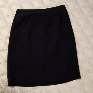 Over the knee black skirt